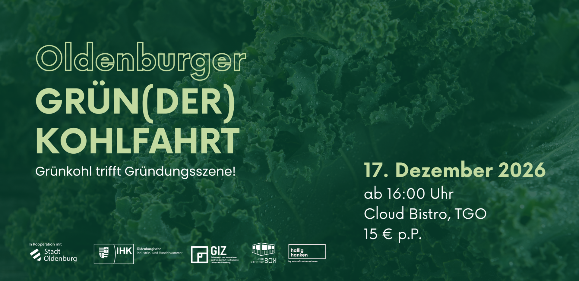 Eventbrite Titelbild - Oldenburger Grün(der)kohlfahrt Eventbrite Titelbild - Oldenburger Grün(der)kohlfahrt